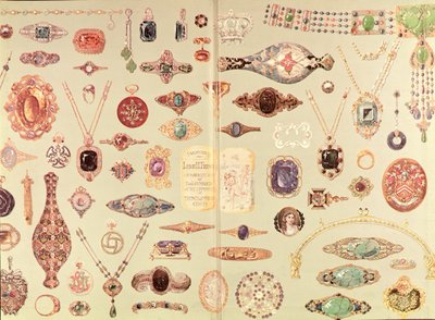 Schmuck aus dem Tiffany-Katalog, 1890 von American School